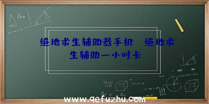 「绝地求生辅助器手机」|绝地求生辅助一小时卡